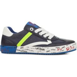 Geox tenisówki chłopięce Alonisso 36 niebieskie. Niebieskie buty chłopięce sportowe Geox, bez wzorów, z materiału, na sznurówki. W wyprzedaży za 199,00 zł.