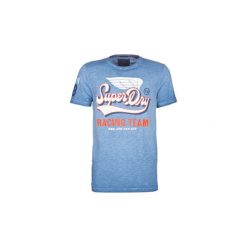 T-shirty z krótkim rękawem Superdry HIGH FLYERS SLUB TEE. Niebieskie t-shirty męskie Superdry, s, bez wzorów, bez kołnierzyka, krótkie. Za 119,20 zł.