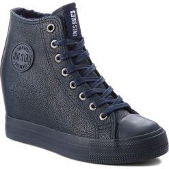 Sneakersy BIG STAR - BB274301 Granat. Niebieskie półbuty damskie marki BIG STAR, na co dzień, bez wzorów, z gumy, retro, bez obcasa, na obcasie, bez zapięcia. Za 129,00 zł.