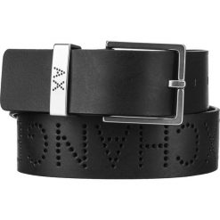 Armani Exchange Pasek Czarny. Czarne paski męskie Armani Exchange, w paski, ze skóry. Za 352,95 zł.