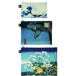 Saszetki Zip Pockets Museum 3 szt. Hokusai. Saszetki damskie LOQI, bez wzorów, eleganckie, średnie, bez dodatków. Za 63,00 zł.