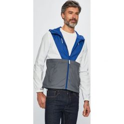 Guess Jeans - Kurtka dwustronna. Białe płaszcze męskie Guess Jeans, s, z aplikacjami, z poliesteru, krótkie, bez kaptura. Za 679,90 zł.