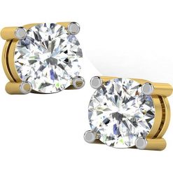 Złote kolczyki-wkrętki z diamentami. Żółte kolczyki damskie marki Diamant Vendôme, z diamentem, złote. W wyprzedaży za 752,95 zł.