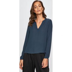 Only - Bluzka. Niebieskie bluzki damskie ONLY, na co dzień, bez wzorów, z poliesteru, bez kołnierzyka, z długim rękawem. W wyprzedaży za 59,90 zł.