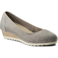 Półbuty CAPRICE - 9-22501-20 Grey Suede 201. Szare półbuty damskie skórzane marki Caprice, na obcasie. W wyprzedaży za 199,00 zł.