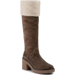 Kozaki GEOX - D Adrya M. B D949UB 023BH CR65K Tobacco/Cream. Pomarańczowe kozaki damskie Geox, ze skóry, bez obcasa, na obcasie, bez zapięcia. W wyprzedaży za 429,00 zł.