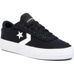 Tenisówki CONVERSE - Courtlandt Ox 161603C Black/White/Black. Czarne półbuty damskie Converse, z gumy. W wyprzedaży za 189,00 zł.