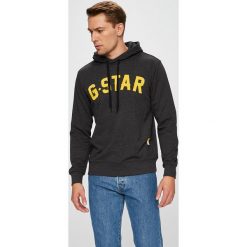 G-Star Raw - Bluza. Szare bejsbolówki męskie G-Star RAW, m, z nadrukiem, z bawełny, z kapturem. W wyprzedaży za 369,90 zł.