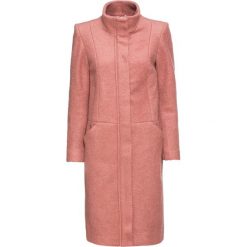 Płaszcz z materiału o wyglądzie wełny bonprix jasnoróżowy. Różowe płaszcze damskie bonprix, z wełny, eleganckie. Za 199,99 zł.