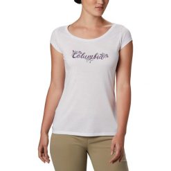 Koszulka Columbia Shady Grove™ SS Tee 1885993100 - biały. Białe koszulki damskie Columbia, xl, bez wzorów, bez kołnierzyka, bez rękawów. Za 101,59 zł.