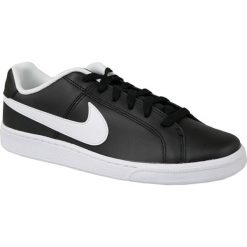 Nike Court Royale 749747-010 45,5 Czarne. Czarne buty sportowe męskie Nike, ze skóry, bez zapięcia, nike court. W wyprzedaży za 199,99 zł.