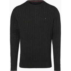 Tommy Hilfiger - Sweter męski, szary. Szare swetry męskie marki TOMMY HILFIGER, xxl, bez wzorów, eleganckie, z klasycznym kołnierzykiem, bez kaptura. Za 399,95 zł.