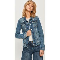Pepe Jeans - Kurtka jeansowa Thrift. Niebieskie kurtki damskie Pepe Jeans, s, bez wzorów, z elastanu, krótkie, bez kaptura. Za 479,90 zł.
