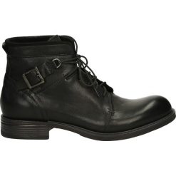 Botki męskie - 7881 S-B NERO. Czarne botki męskie Venezia, ze skóry. Za 349,00 zł.