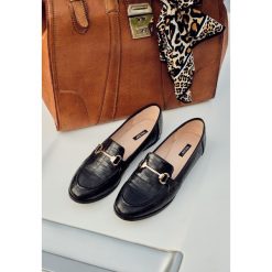 Czarne Mokasyny Cathy. Czarne mokasyny damskie Born2be, ze skóry, eleganckie, na płaskiej podeszwie. Za 89,99 zł.
