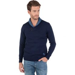 Swetry rozpinane męskie: Sweter w kolorze granatowym
