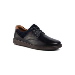 Lasocki for men MI07-A907-A734-03. Niebieskie półbuty męskie Lasocki For Men, bez wzorów, ze skóry, bez zapięcia. Za 179,99 zł.