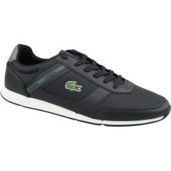 Lacoste Menerva Sport 119 1 737CMA0063237 buty sneakers, półbuty męskie czarne 41. Czarne buty sportowe męskie Lacoste, z jeansu, bez zapięcia, tenisowe. W wyprzedaży za 359,99 zł.