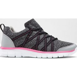 Sneakersy bonprix czarno-ciemnoróżowy. Buty sportowe damskie bonprix. Za 89,99 zł.