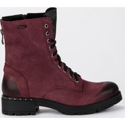 SZNUROWANE BOTKI WORKERY VINCEZA. Czerwone glany damskie Vinceza. Za 328,90 zł.