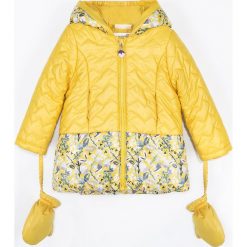 Coccodrillo - Kurtka dziecięca 80-86 cm. Żółte kurtki dziewczęce COCCODRILLO, z tkaniny, długie. Za 179,90 zł.