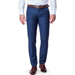 Spodnie Business Mix Szafir. Garnitury męskie LANCERTO, s, bez wzorów, z wełny, eleganckie. Za 299,90 zł.