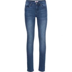Dżinsy SKINNY bonprix niebieski. Niebieskie jeansy damskie marki House, z jeansu. Za 89,99 zł.