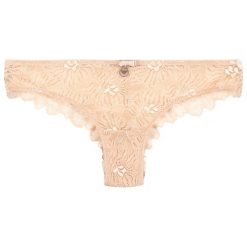 Figi brazylijskie Emporio Armani Underwear 162948 CC204 03050. Brązowe figi damskie Emporio Armani Underwear, s, bez wzorów, z elastanu. W wyprzedaży za 109,00 zł.