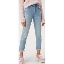 Jeansy straight leg - Niebieski. Niebieskie jeansy damskie Sinsay. Za 89,99 zł.