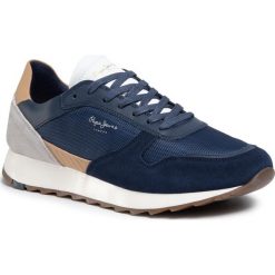 Sneakersy PEPE JEANS - Slab Basic PMS30611 Navy 595. Niebieskie sneakersy męskie Pepe Jeans, bez zapięcia. Za 389,00 zł.