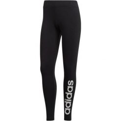 Adidas Damske Legginsy W E Lin Tight /Black/White M. Czarne spodnie damskie Adidas, m, z aplikacjami, z tkaniny, na fitness i siłownię. Za 119,00 zł.