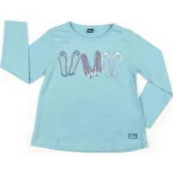 Koszulka w kolorze błękitnym. Niebieskie t-shirty chłopięce z długim rękawem marki Street Monkey, z bawełny, z okrągłym kołnierzem. W wyprzedaży za 39,95 zł.