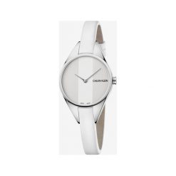 Calvin Klein Rebel Zegarek Biały Srebrny. Szare zegarki damskie Calvin Klein, srebrne. Za 917,95 zł.