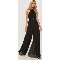 Marciano Guess - Kombinezon. Czarne kombinezony damskie MARCIANO GUESS, s, w paski, z poliesteru, z okrągłym kołnierzem, z długim rękawem, długie. W wyprzedaży za 629,90 zł.