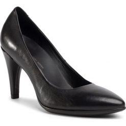 Półbuty ECCO - Shape 75 Pointy 26950311001 Black. Czarne czółenka damskie ecco, bez wzorów, ze skóry, eleganckie, bez obcasa, na obcasie, bez zapięcia. W wyprzedaży za 439,00 zł.