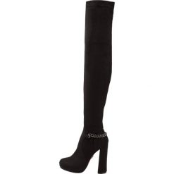 Buty zimowe damskie: Lost Ink TUCKER CHAIN TRIM FLARED HEEL BOOT Kozaki na obcasie black