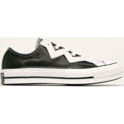 Converse - Tenisówki. Czarne trampki i tenisówki damskie Converse, bez wzorów, ze skóry, na sznurówki. W wyprzedaży za 299,90 zł.