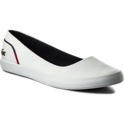 Baleriny damskie lakierowane: Baleriny LACOSTE – Lancelle Ballerina 1181 White/Navy/Red