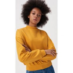 Bawełniana bluza z półgolfem - Żółty. Żółte bluzy damskie Sinsay, s, bez wzorów, z bawełny, bez rękawów, bez kaptura. W wyprzedaży za 29,99 zł.