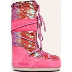 Moon Boot - Śniegowce Classic Disco. Czerwone śniegowce damskie Moon Boot, ze skóry, bez zapięcia. Za 1319,00 zł.