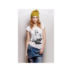 T-shirt Damski by Marta Frej ZNAM SWOJE MIEJSCE. Białe t-shirty damskie CADOaccessories, l, z nadrukiem, z bawełny, z klasycznym kołnierzykiem. Za 69,00 zł.
