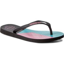 Japonki HAVAIANAS - H. Sl Block Col Cf 41368451069 Black/Black. Czarne japonki damskie marki Havaianas, z tworzywa sztucznego. Za 99,00 zł.