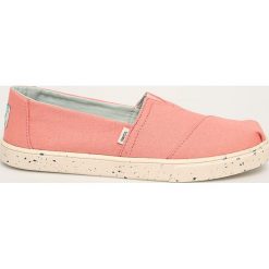 Toms - Espadryle Canvas. Różowe espadryle damskie Toms, bez wzorów, z gumy, bez obcasa, na obcasie. W wyprzedaży za 169,90 zł.