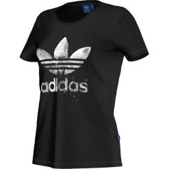 Topy sportowe damskie: Adidas Originals Koszulka damska T-Shirt Drip Trefoil czarna r. S (AJ8951)