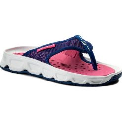 Japonki SALOMON - Rx Break W 401464 20 M0 White/Pink Yarrow/Surf The Web. Niebieskie chodaki damskie Salomon, w paski, z materiału. W wyprzedaży za 159,00 zł.