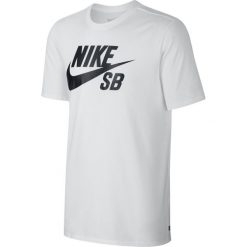 Koszulka Nike SB Logo Tee (821946-100). Białe koszulki męskie Nike, m, bez wzorów, z bawełny, bez kołnierzyka. Za 89,99 zł.