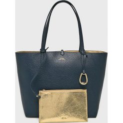 Lauren Ralph Lauren - Torebka dwustronna. Niebieskie torby na zakupy damskie marki Lauren Ralph Lauren, ze skóry ekologicznej, na ramię, duże. W wyprzedaży za 499,90 zł.