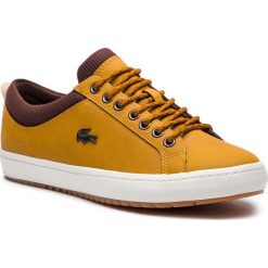 Sneakersy LACOSTE - Straightset Insulate 3181 Cam 7-36CAM0065TB2 Tan/Brw. Żółte sneakersy męskie marki Lacoste, na co dzień, bez wzorów, ze skóry, klasyczne, bez zapięcia. W wyprzedaży za 339,00 zł.