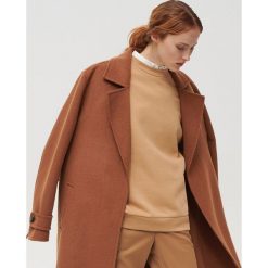 Bluza z bawełny organicznej - Beżowy. Brązowe bluzy damskie Reserved, s, z bawełny. Za 139,99 zł.