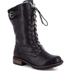 Buty zimowe damskie: Kozaki „Delphia” w kolorze czarnym